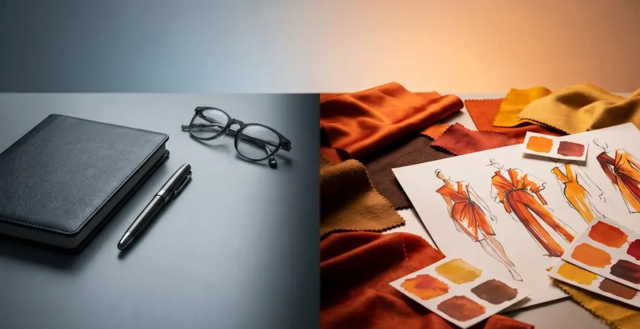 Symbolischer Vergleich zwischen B2B-LinkedIn-Engagement und Fashion-Instagram-Metriken