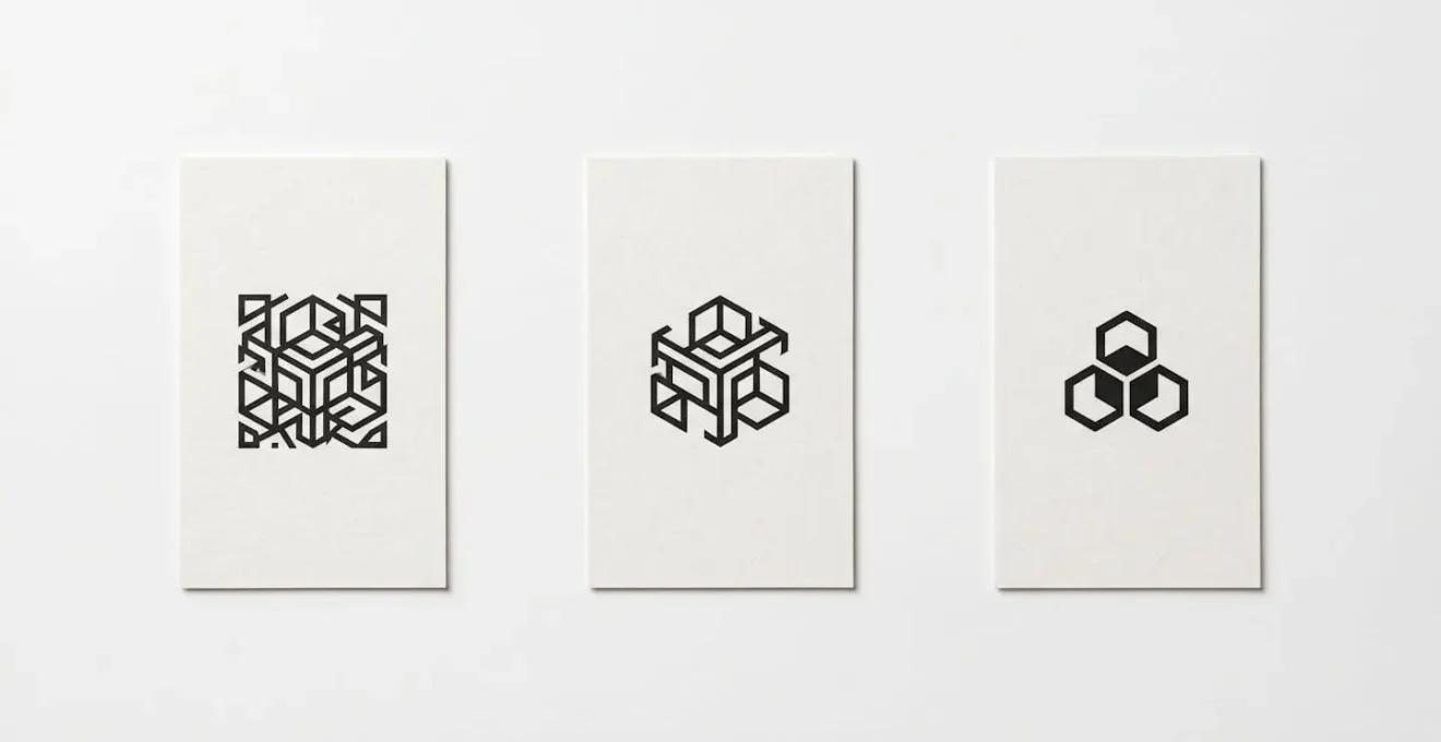 Evolution eines Markenlogos durch schrittweise Modernisierung