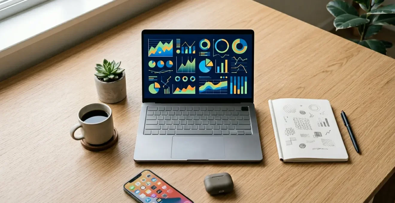 Professionelles Marketing-Dashboard mit wichtigen Leistungskennzahlen und Datenvisualisierung